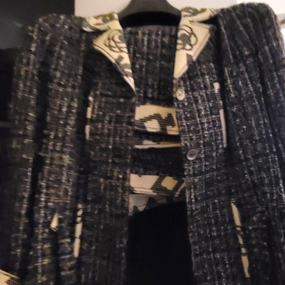 100% Authentic Chanel Logo Suit Super Rare